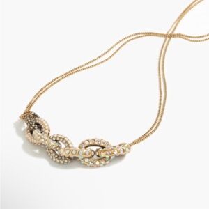 J. Crew Mixed Pave Chain Link Necklace